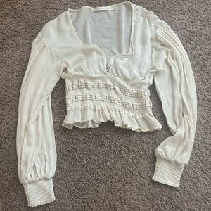 Quiet storm linen blend top